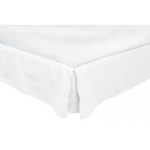 cache-sommier-linehi-Blanc Cache Sommier lin et coton "Linehi II" - Haomy