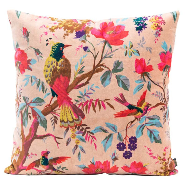 Housse De Coussin En Velours Coton "Birdy" - Haomy