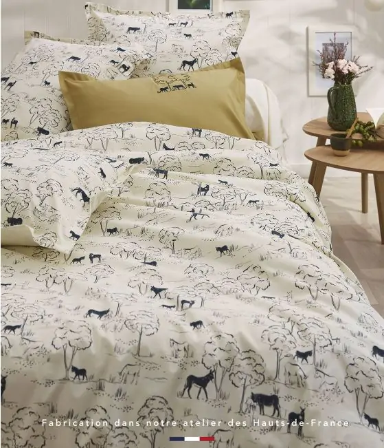 Drap Plat Cévennes Coton Imprimé Sylvie Thiriez