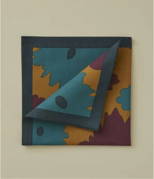 Lot de 4  Serviettes De Table 100% coton 42x42 - Sylvie Thiriez