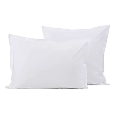 Taie d'oreiller percale de coton ou percale lavé
