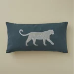 coussin 30x50 léo bleu