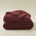 Couverture polaire aubergine couverture