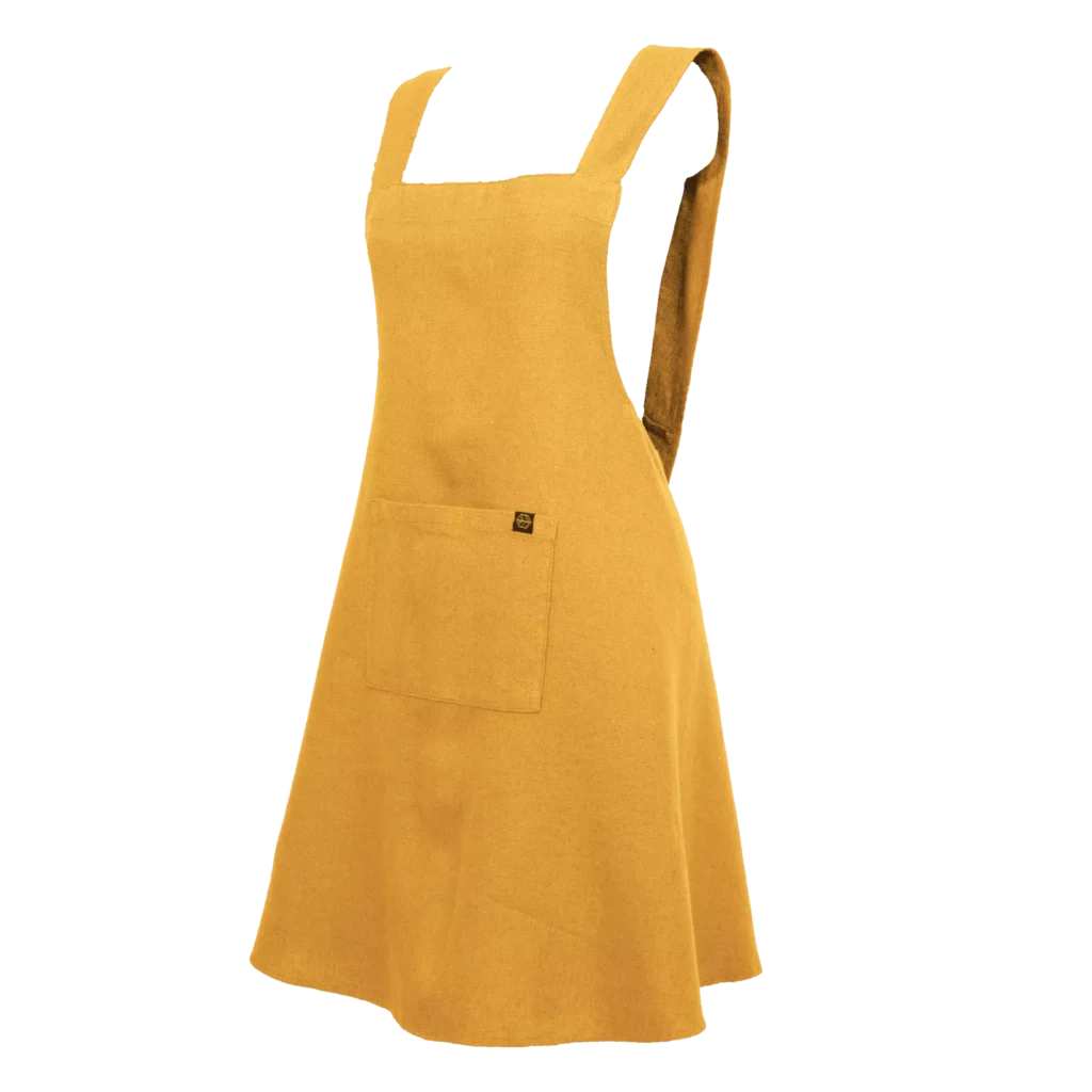 Tablier en lin et coton