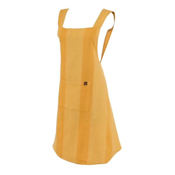 Tablier en lin et coton