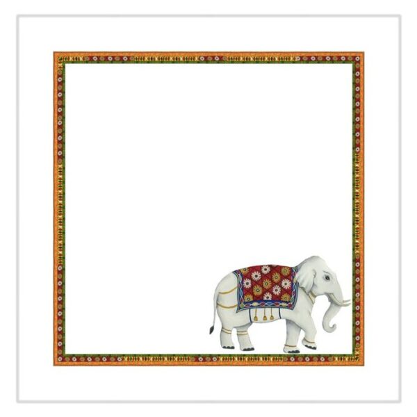 maharajah_2 Lot de 4 serviettes de table imprimées 100% lin " Tessitura toscana "