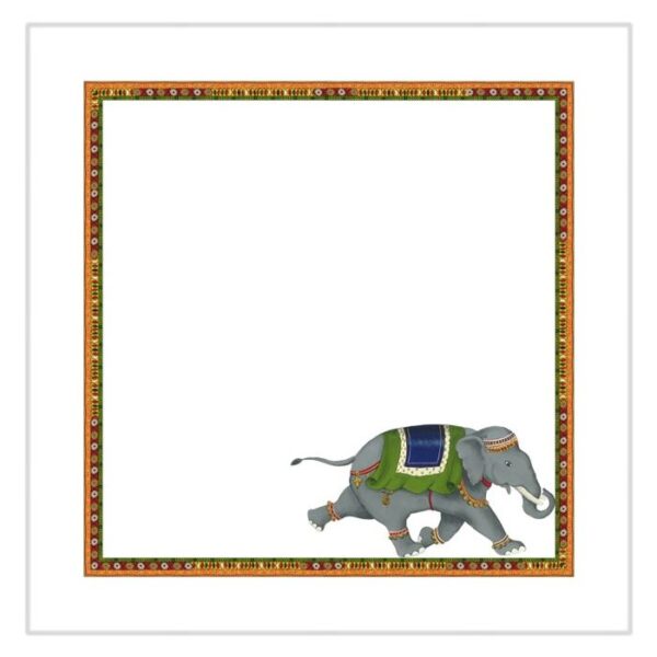 maharajah_4 Lot de 4 serviettes de table imprimées 100% lin " Tessitura toscana "
