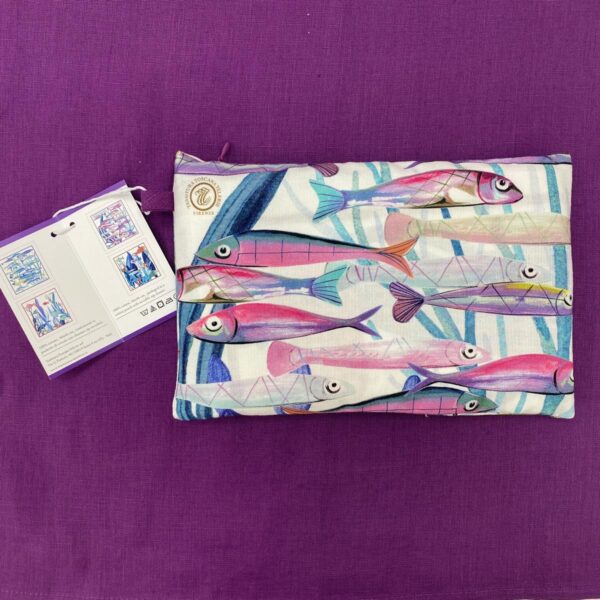 pouch-altomare-front Lot de 4 serviettes de table imprimées 100% lin " Tessitura toscana "