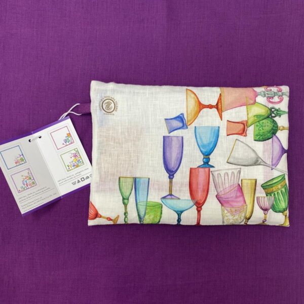pouch-cic-cin-front Lot de 4 serviettes de table imprimées 100% lin " Tessitura toscana "